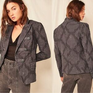Free People JAMES Blazer Washed Black Size XS NWOT
